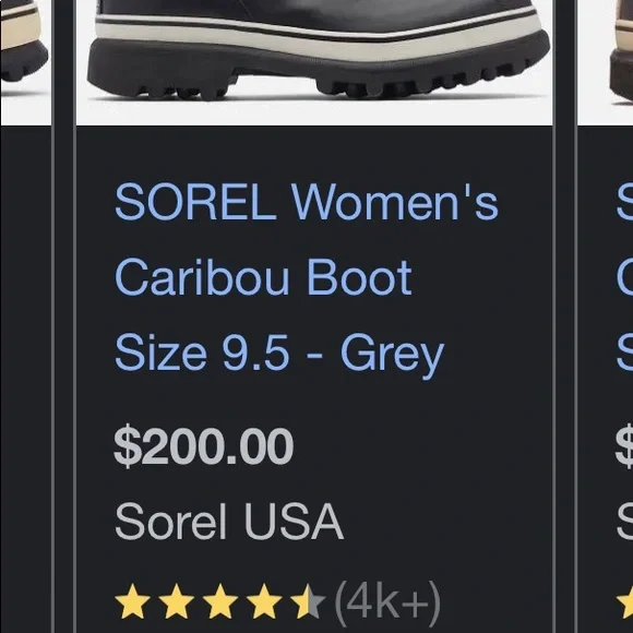 BNWOB SOREL CARIBOU 6 MEDIUM - Picture 14 of 14